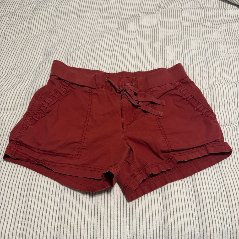 a.n.a Women's Red Cargo Shorts